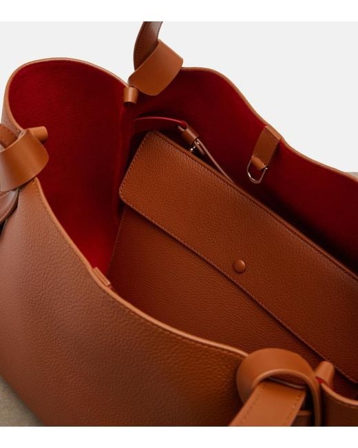 Christian Louboutin Brown Bettina Small Leather Tote Bag