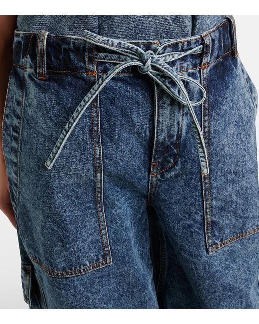 Alaïa Blue Barrel-Leg Jeans