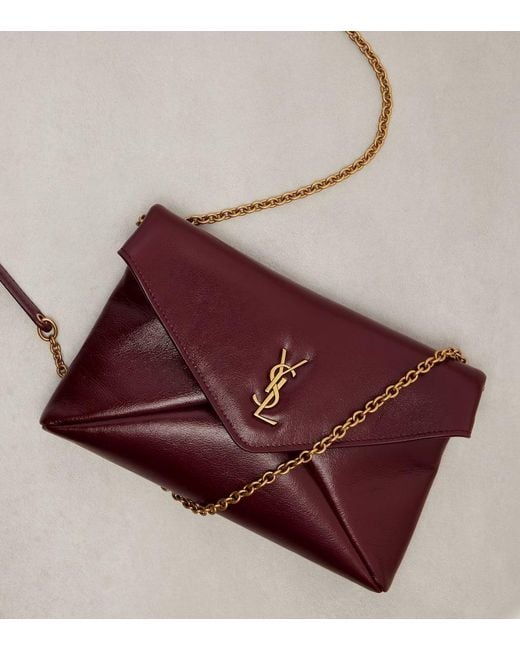 Saint Laurent Red Schultertasche Cassandre Mini Aus Leder