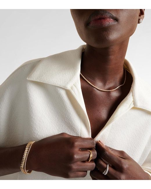Anita Ko Metallic Hepburn 18Kt Choker With Diamonds