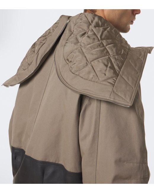 Bottega Veneta Natural Leather-Trimmed Cotton Canvas Jacket for men