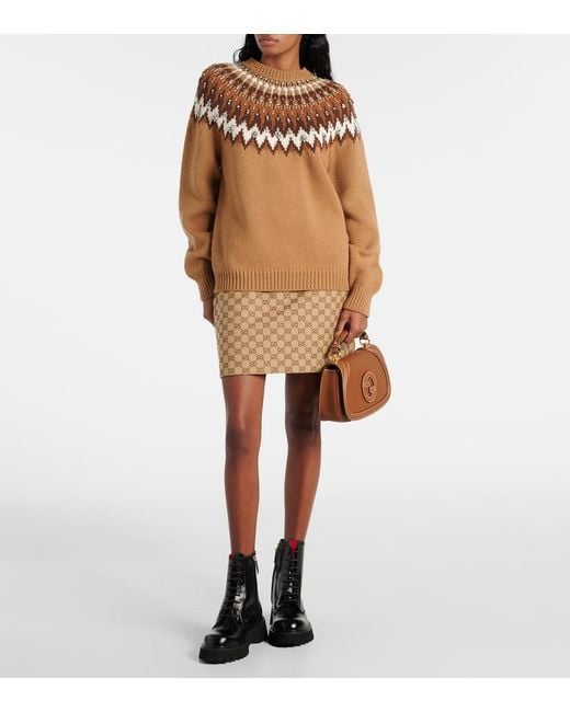 Gucci Brown Tote Blondie Small Aus Leder