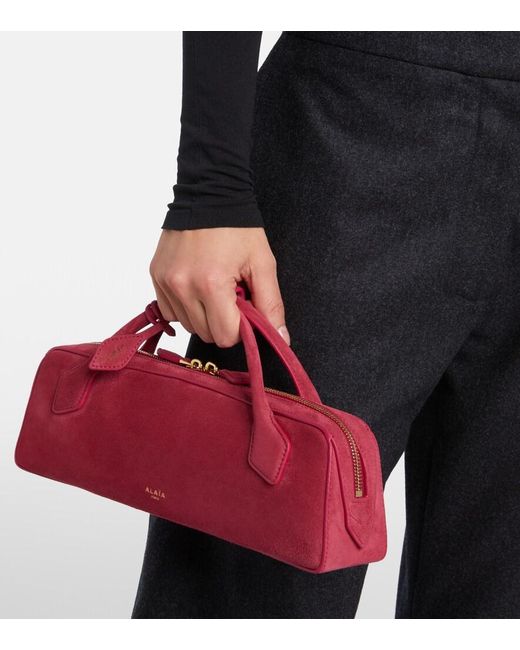 Alaïa Red Le Teckel Small Suede Clutch
