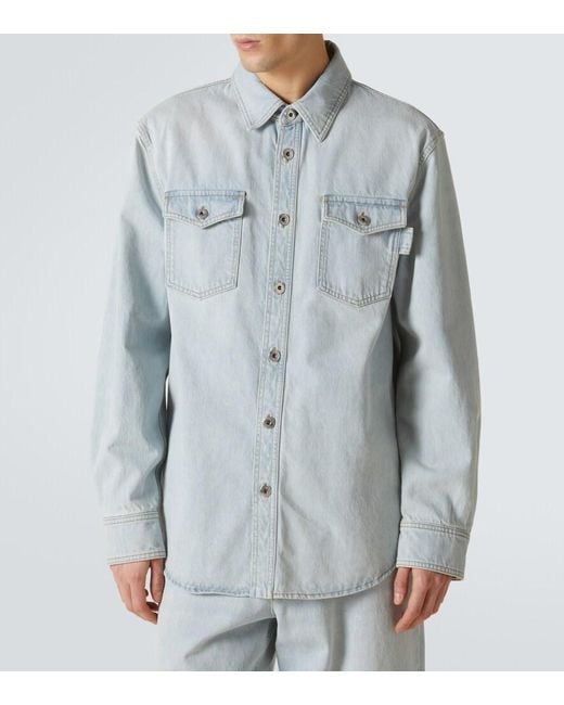 Bottega Veneta Blue Denim Shirt for men