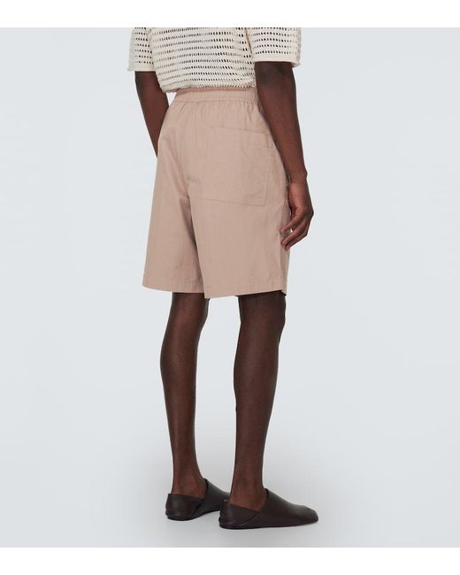 Commas Natural Cotton-Blend Shorts for men