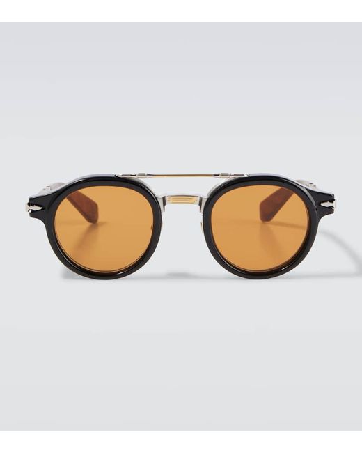 Jacques Marie Mage Brown Delage Round Sunglasses for men