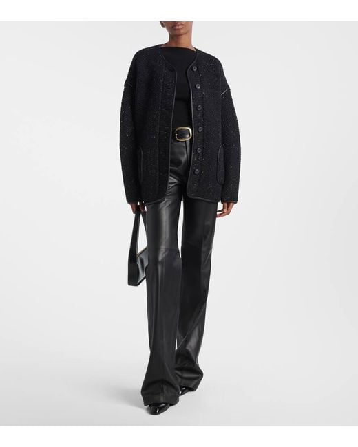 Altuzarra Black Medrano Knitted Wool-Blend Jacket