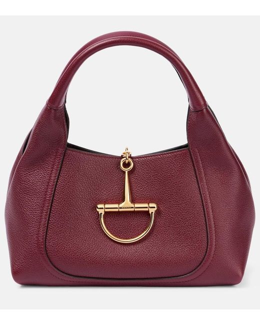 Gucci Purple Softbit Medium Leather Shoulder Bag