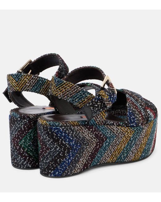 Missoni Black Julia Caperdoni Sequined Platform Sandals