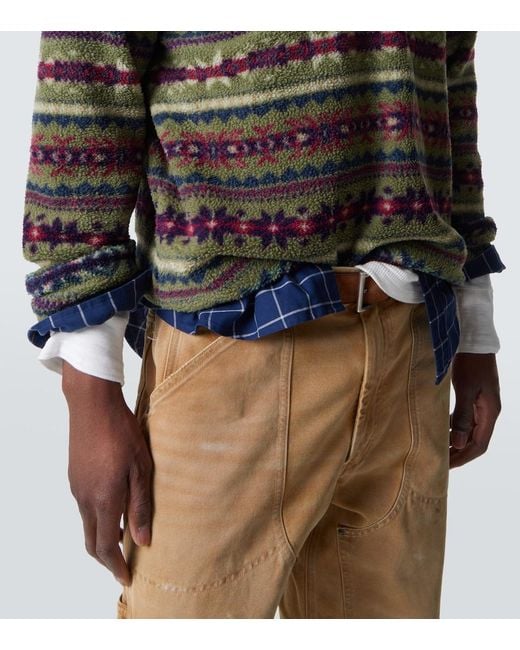 Polo Ralph Lauren Gray Printed Teddy Sweater for men