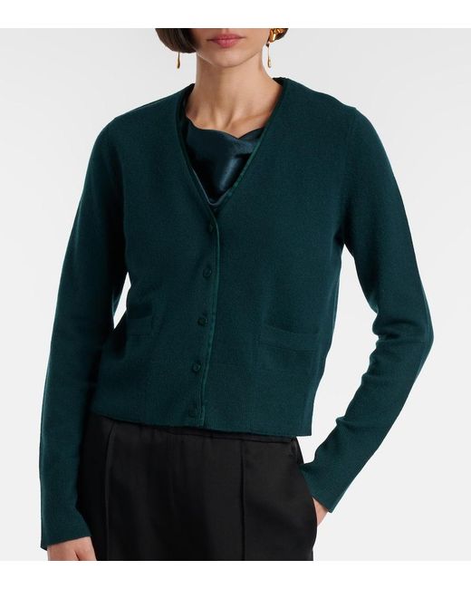Cardigan En Laine Et Cachemire Melange Vince en coloris Green