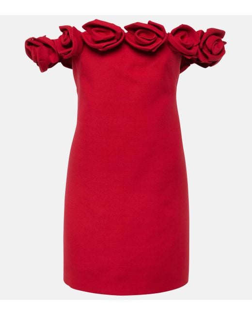 Valentino Red Crepe Couture Short Dress