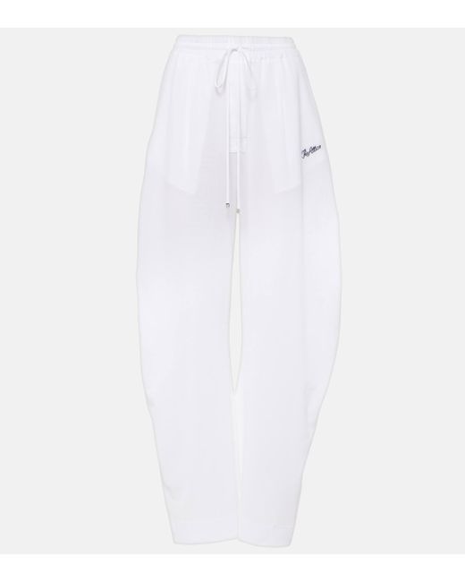 The Attico White Low-rise Cotton Sweatpants
