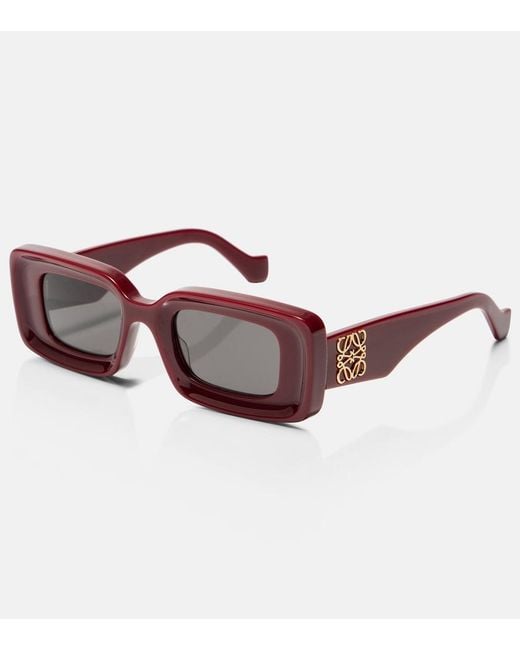 Loewe Brown Anagram Rectangular Sunglasses