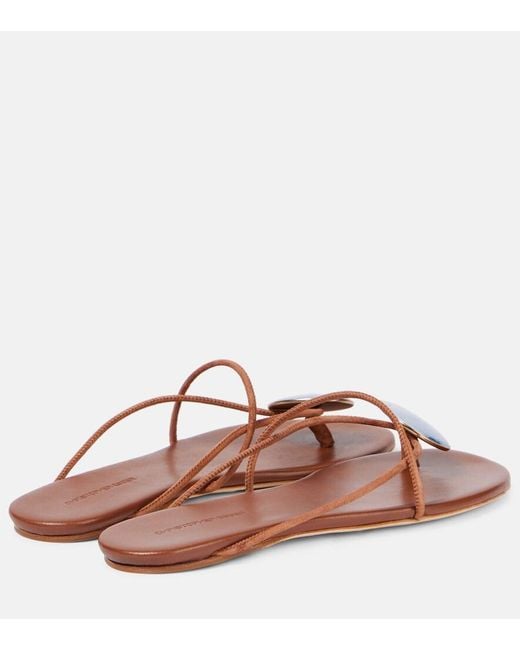 Christopher Esber Brown Doma Embellished Thong Sandals
