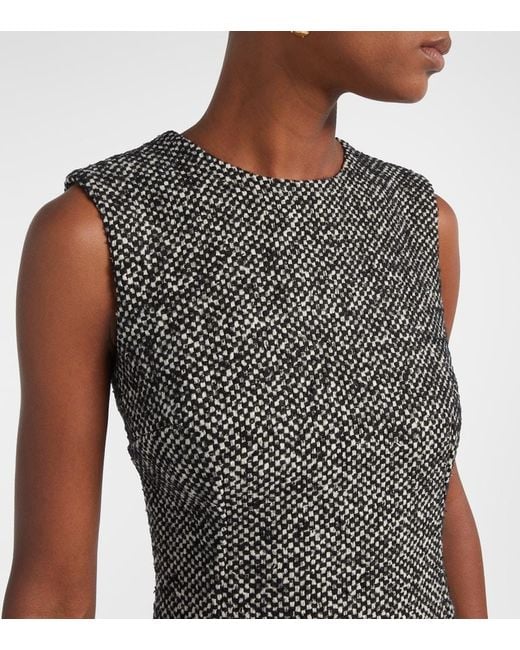 Dolce & Gabbana Gray Checked Midi Dress