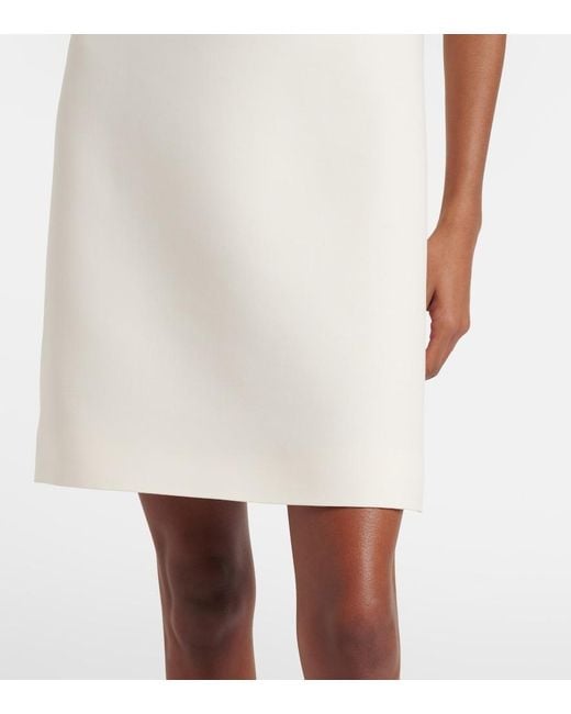 Valentino White Crepe Couture Bow-Detail Minidress