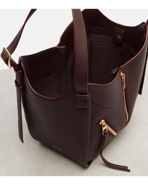 Loewe Brown Flip Hammock Bag