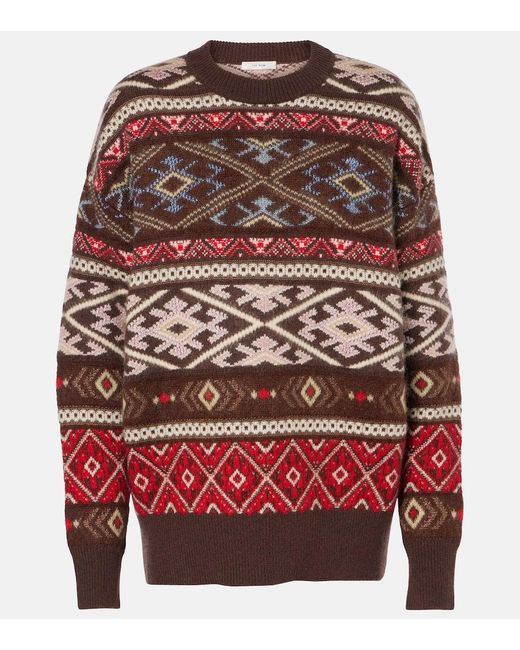 The Row Red Hinny Cashmere, Silk And Mohair Sweater