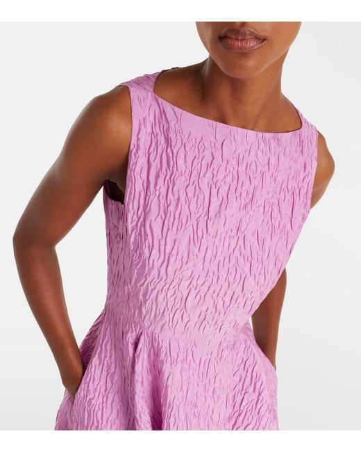 Roksanda Purple Tera Cloque Midi Dress