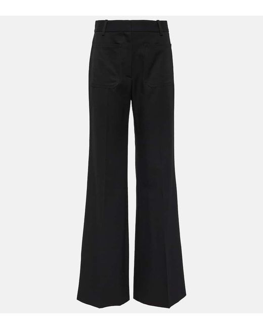 Pantalones anchos Christophe de lana virgen Nili Lotan de color Black