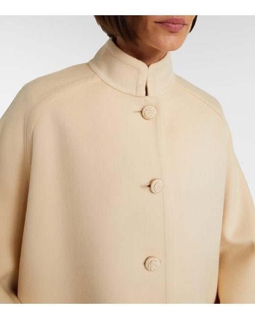 Valentino Natural Crepe Couture Bow-Detail Coat