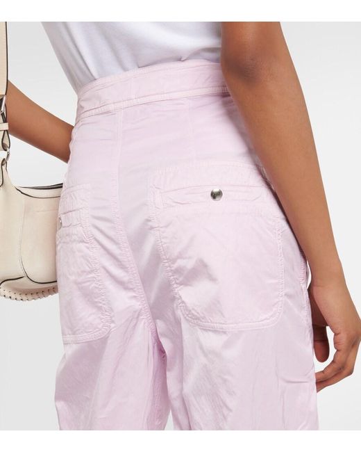 Isabel Marant Pink Low-Rise Straight Pants