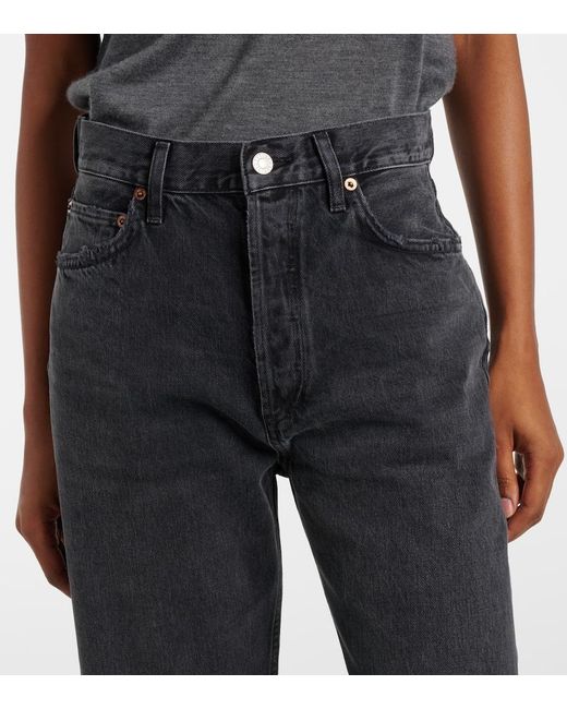 Agolde Blue '90S Pinch Waist High-Rise Straight Jeans