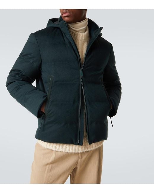 Zegna Black Elements Technical Cashmere Down Jacket for men
