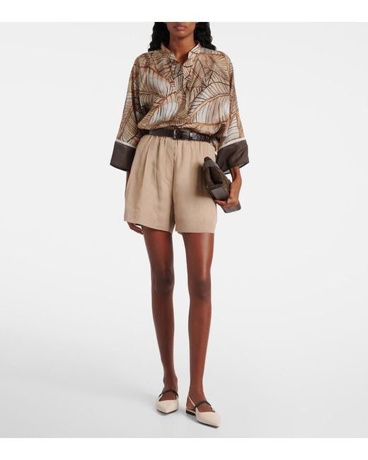 Brunello Cucinelli Natural Cotton Bermuda Shorts