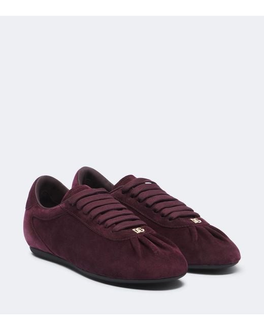 Dolce & Gabbana Purple Dg Suede Sneakers