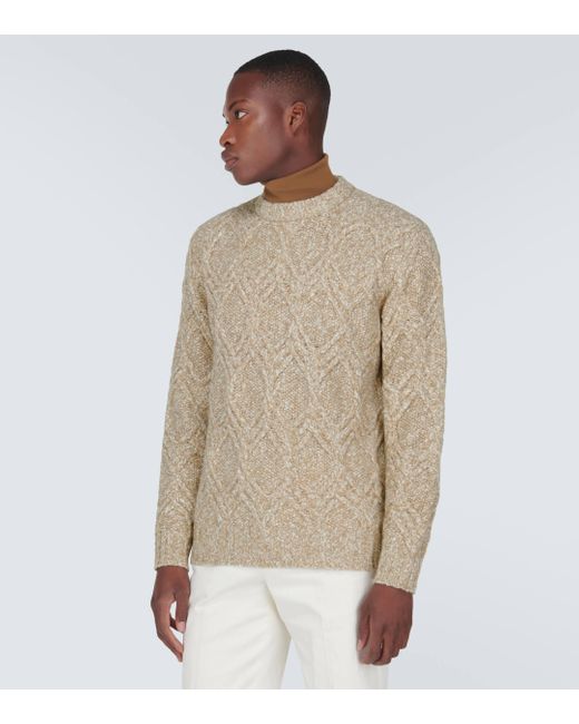 Loro Piana Natural Khitan Wool And Cashmere Sweater for men