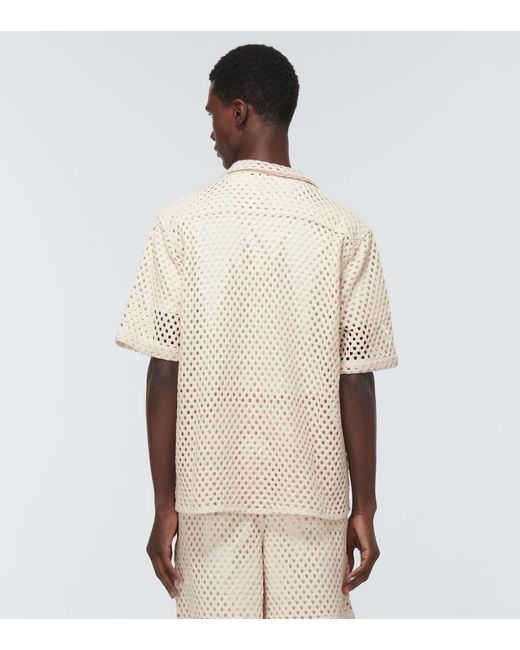 Commas Natural Cotton-Blend Shirt for men