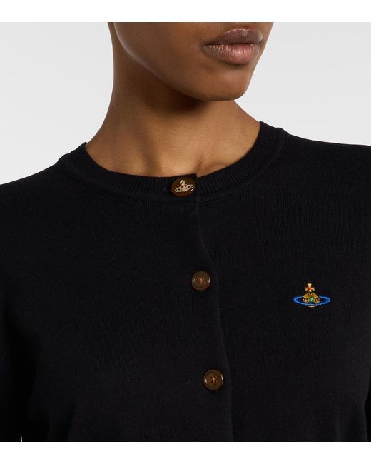 Vivienne Westwood Black Bea Cotton And Cashmere Cardigan
