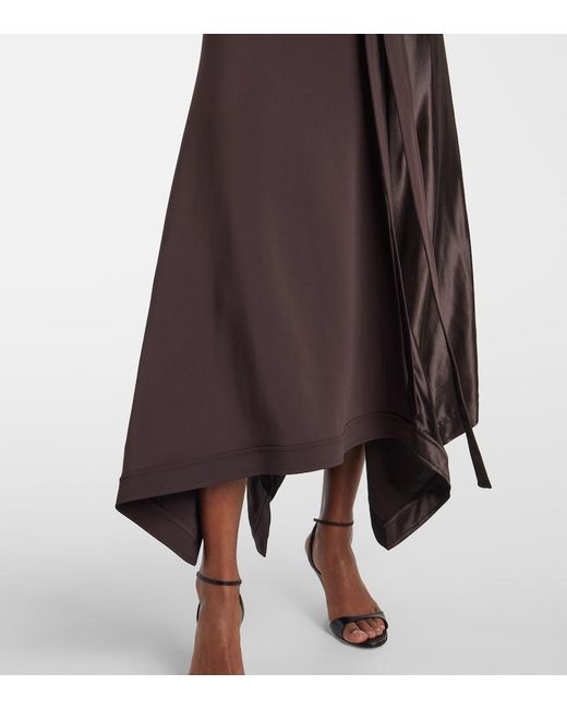 Ferragamo Brown Asymmetric Gown
