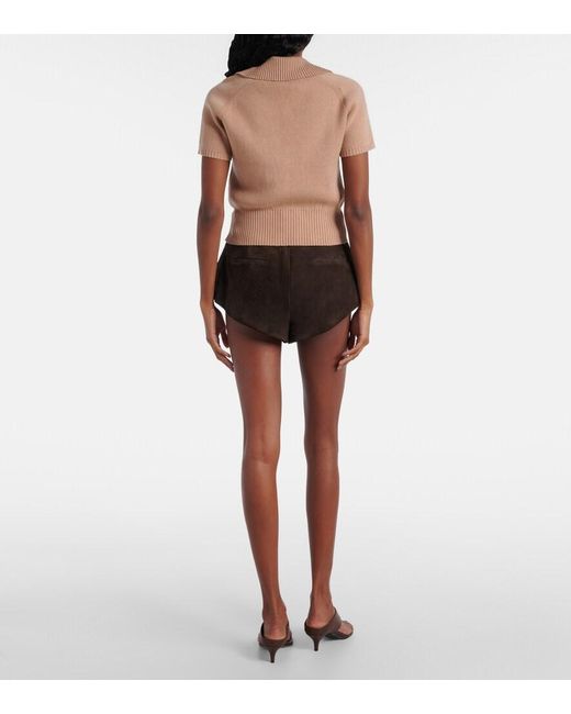 Magda Butrym Natural Knitted Cotton-Blend Top