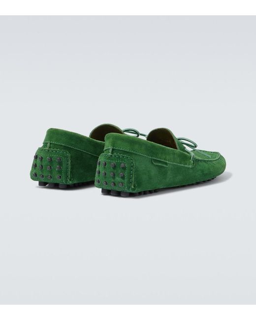 Tom Ford Green Suede Driving Shoes for men