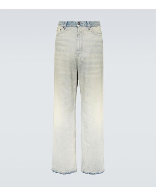 Balenciaga Mid-Rise Wide-Leg Jeans in Blue für Herren