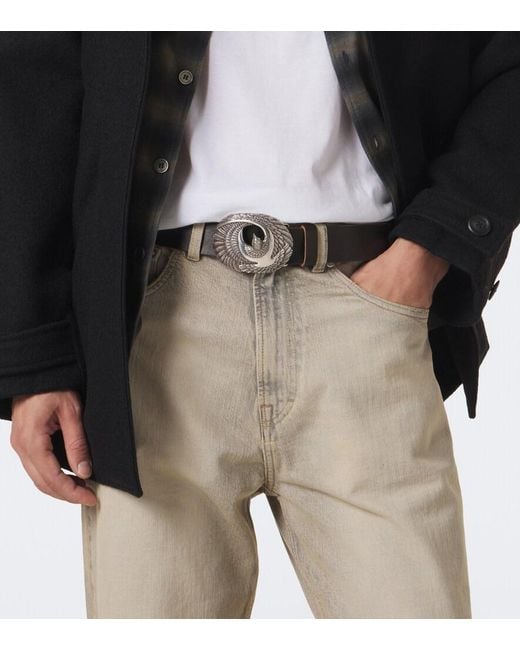 Our Legacy Brown Eagle Leather Belt for men