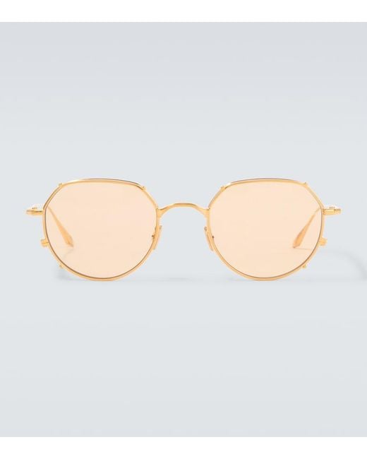 Jacques Marie Mage Brown Hartana Round Sunglasses for men