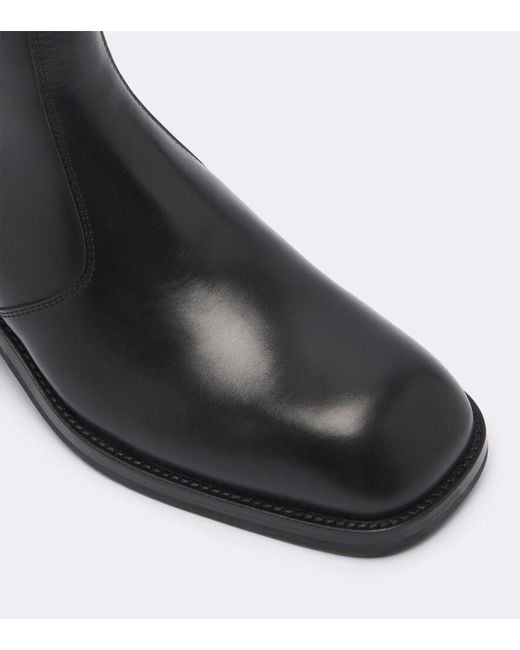 Lemaire Black Leather Ankle Boots