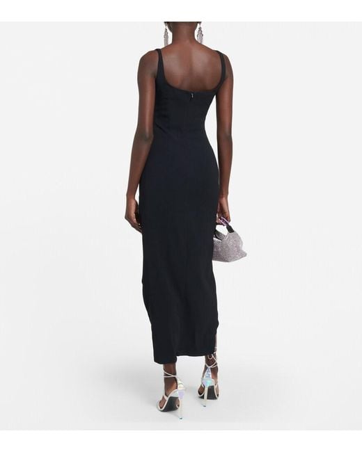GIUSEPPE DI MORABITO Black Crystal-Embellished Maxi Dress