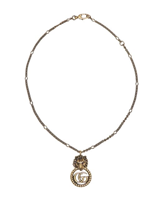 Gucci Metallic Lion Head Necklace
