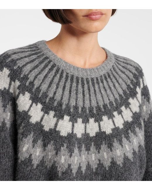 Nili Lotan Gray Pullover Alena Aus Einem Alpakawollgemisch
