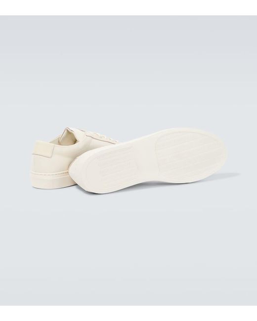 Common Projects White Achilles Leather And Canvas Sneakers for men