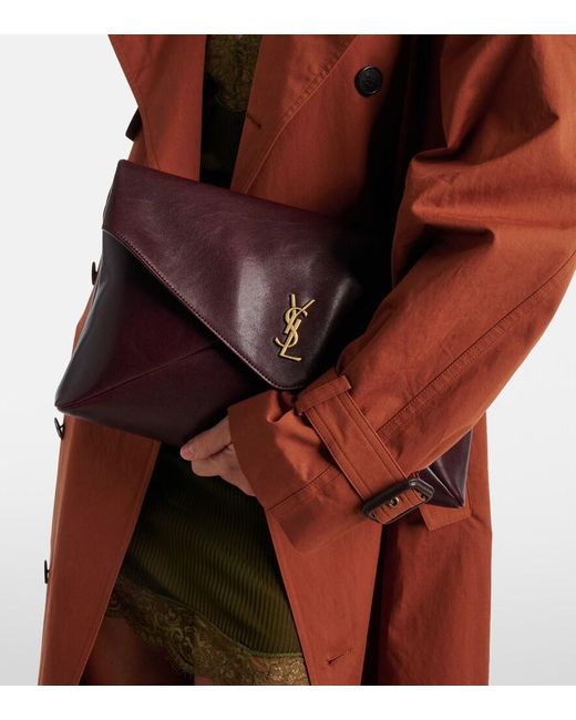 Saint Laurent Purple Cassandre Xxl Leather Shoulder Bag
