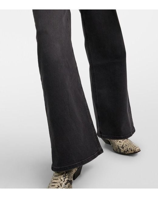 Citizens of Humanity Black Loli Mid-Rise Wide-Leg Jeans