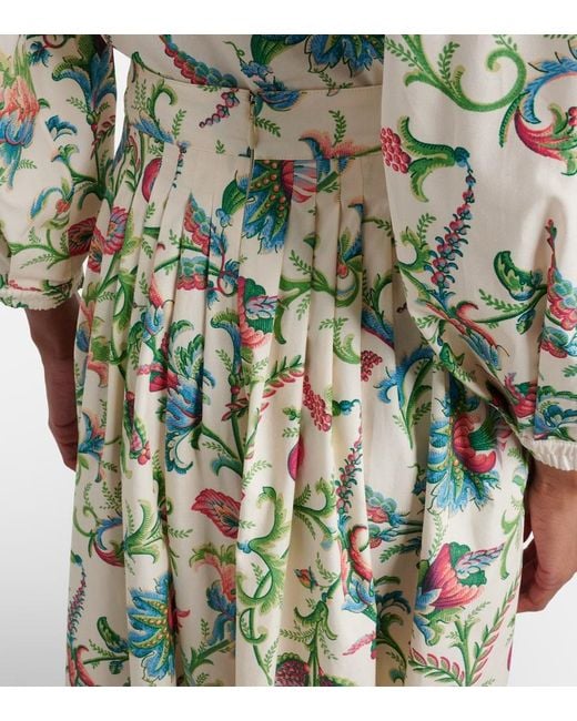 Etro White Elegant High-Waisted Mini Skirt With Multicolored Pattern