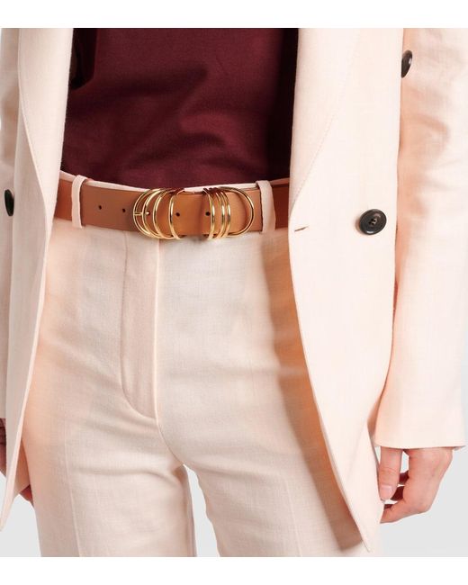 Tod's Brown Embellished Leather Belt