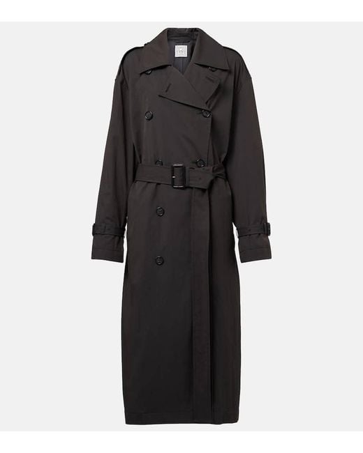 Trench-Coat En Coton Totême  en coloris Black